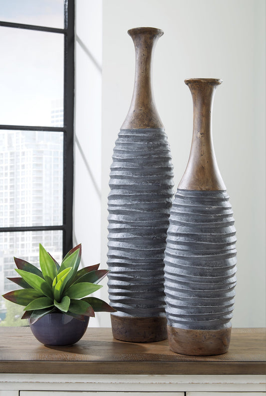 Blayze Vase Set (2/CN) Furniture Mart -  online today or in-store at our location in Duluth, Ga. Furniture Mart Georgia. View our lowest price today. Shop Now. 