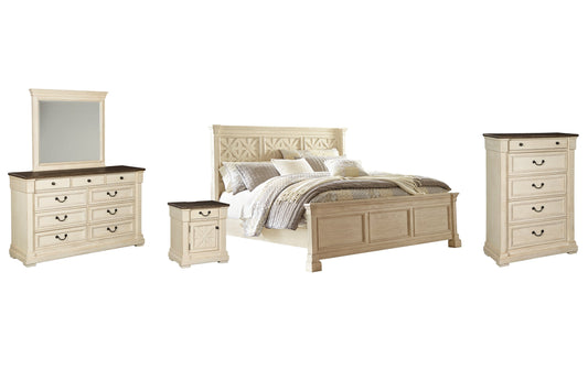 Bolanburg Queen Panel Bed with Mirrored Dresser, Chest and Nightstand Furniture Mart -  online today or in-store at our location in Duluth, Ga. Furniture Mart Georgia. View our lowest price today. Shop Now. 