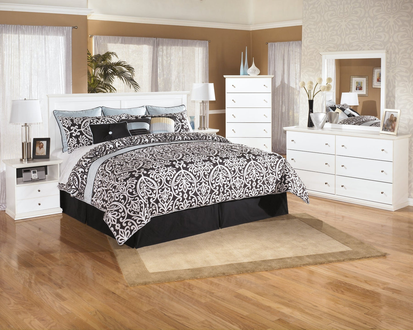 Bostwick Shoals King/California King Panel Headboard with Mirrored Dresser, Chest and Nightstand Furniture Mart -  online today or in-store at our location in Duluth, Ga. Furniture Mart Georgia. View our lowest price today. Shop Now. 