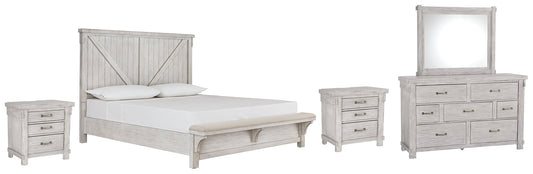 Brashland Queen Panel Bed with Mirrored Dresser and 2 Nightstands Furniture Mart -  online today or in-store at our location in Duluth, Ga. Furniture Mart Georgia. View our lowest price today. Shop Now. 