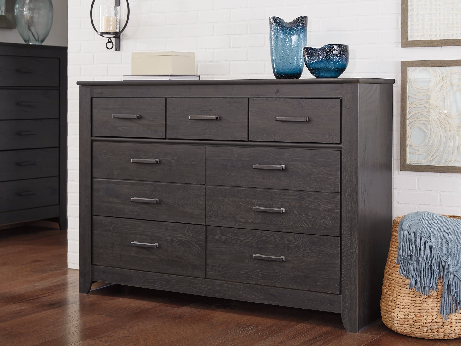 Brinxton King/California King Panel Headboard with Mirrored Dresser and 2 Nightstands Furniture Mart -  online today or in-store at our location in Duluth, Ga. Furniture Mart Georgia. View our lowest price today. Shop Now. 