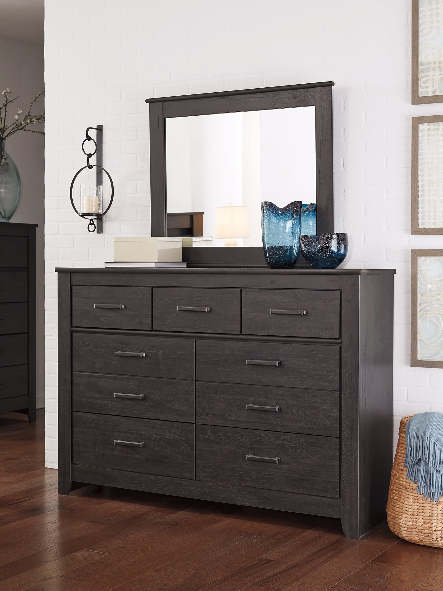 Brinxton King Panel Bed with Mirrored Dresser and 2 Nightstands Furniture Mart -  online today or in-store at our location in Duluth, Ga. Furniture Mart Georgia. View our lowest price today. Shop Now. 