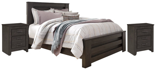 Brinxton Queen Panel Bed with 2 Nightstands Furniture Mart -  online today or in-store at our location in Duluth, Ga. Furniture Mart Georgia. View our lowest price today. Shop Now. 
