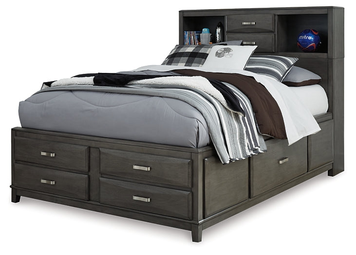 Caitbrook Queen Storage Bed with 8 Storage Drawers with Mirrored Dresser, Chest and 2 Nightstands Furniture Mart -  online today or in-store at our location in Duluth, Ga. Furniture Mart Georgia. View our lowest price today. Shop Now. 