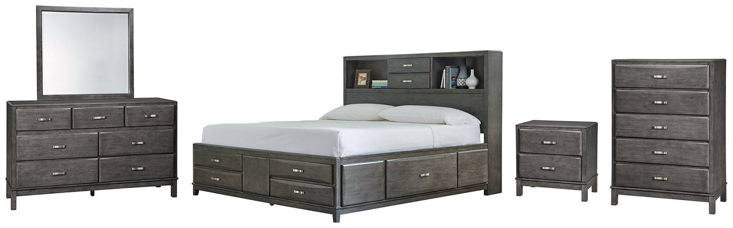 Caitbrook Queen Storage Bed with 8 Storage Drawers with Mirrored Dresser, Chest and Nightstand Furniture Mart -  online today or in-store at our location in Duluth, Ga. Furniture Mart Georgia. View our lowest price today. Shop Now. 