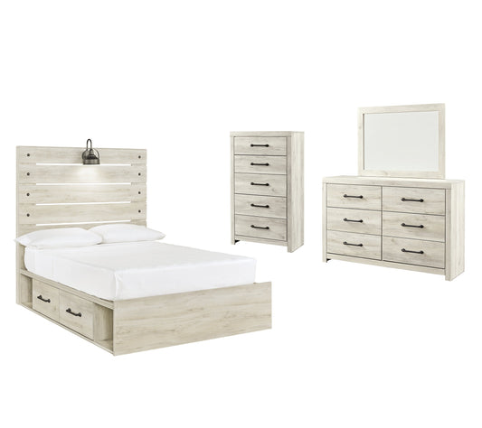 Cambeck Full Panel Bed with 4 Storage Drawers with Mirrored Dresser and Chest Furniture Mart -  online today or in-store at our location in Duluth, Ga. Furniture Mart Georgia. View our lowest price today. Shop Now. 