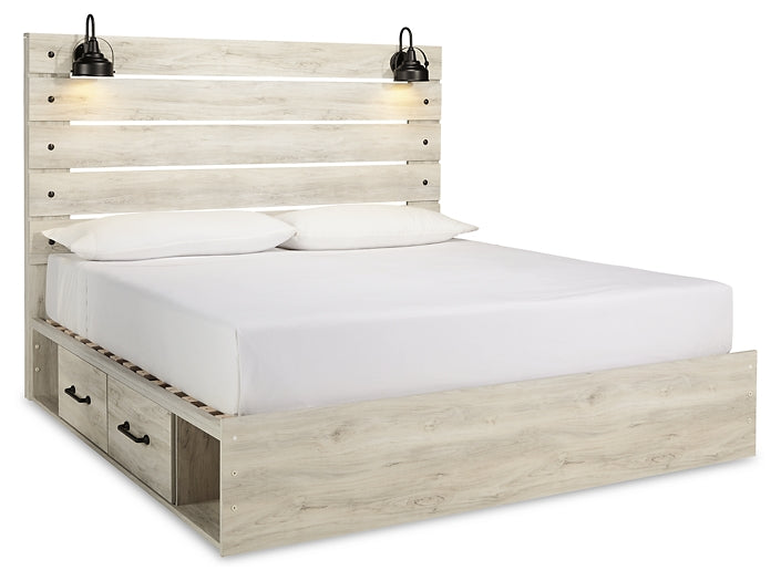 Cambeck King Panel Bed with 2 Storage Drawers with Mirrored Dresser, Chest and Nightstand Furniture Mart -  online today or in-store at our location in Duluth, Ga. Furniture Mart Georgia. View our lowest price today. Shop Now. 