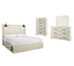 Cambeck King Panel Bed with 2 Storage Drawers with Mirrored Dresser, Chest and Nightstand Furniture Mart -  online today or in-store at our location in Duluth, Ga. Furniture Mart Georgia. View our lowest price today. Shop Now. 
