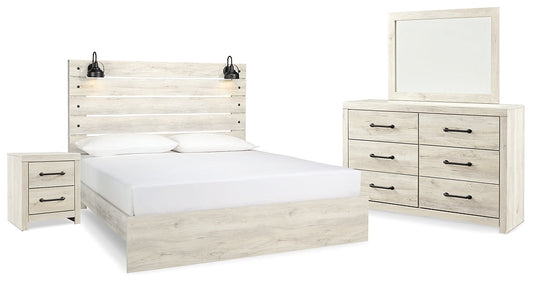 Cambeck King Panel Bed with Mirrored Dresser and Nightstand Furniture Mart -  online today or in-store at our location in Duluth, Ga. Furniture Mart Georgia. View our lowest price today. Shop Now. 
