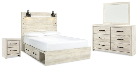 Cambeck Queen Panel Bed with 2 Storage Drawers with Mirrored Dresser and Nightstand Furniture Mart -  online today or in-store at our location in Duluth, Ga. Furniture Mart Georgia. View our lowest price today. Shop Now. 