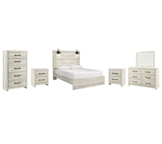 Cambeck Queen Panel Bed with Mirrored Dresser, Chest and 2 Nightstands Furniture Mart -  online today or in-store at our location in Duluth, Ga. Furniture Mart Georgia. View our lowest price today. Shop Now. 