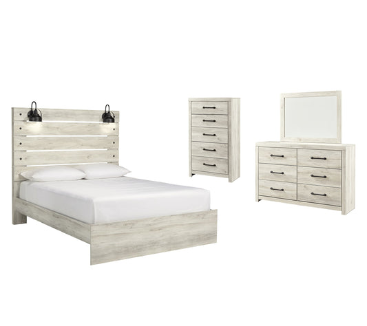Cambeck Queen Panel Bed with Mirrored Dresser and Chest Furniture Mart -  online today or in-store at our location in Duluth, Ga. Furniture Mart Georgia. View our lowest price today. Shop Now. 