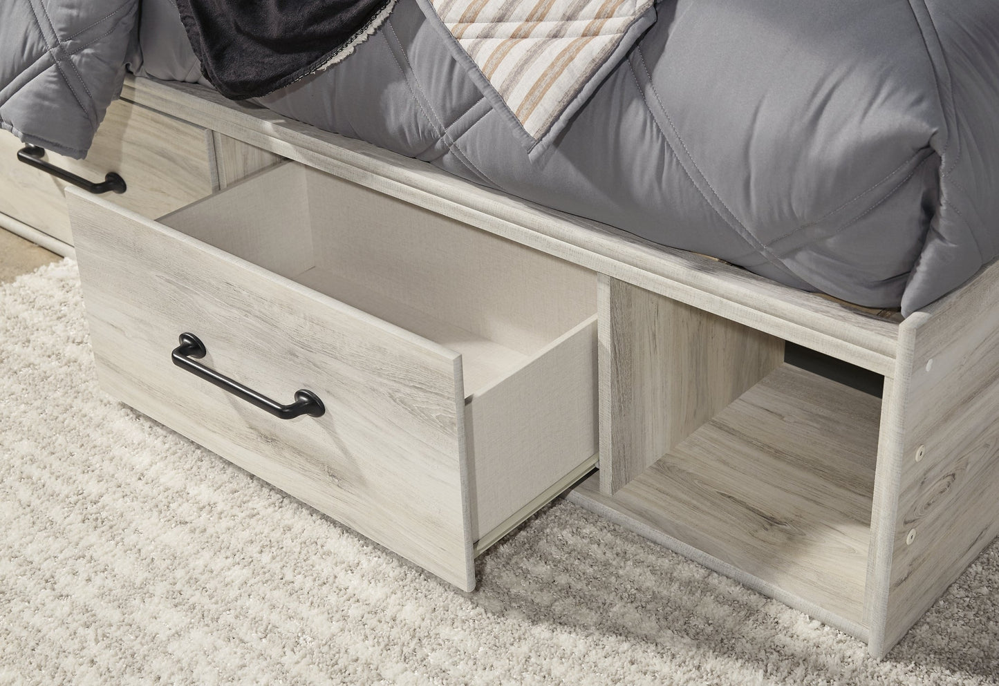 Cambeck Twin Panel Bed with 4 Storage Drawers with Mirrored Dresser Furniture Mart -  online today or in-store at our location in Duluth, Ga. Furniture Mart Georgia. View our lowest price today. Shop Now. 