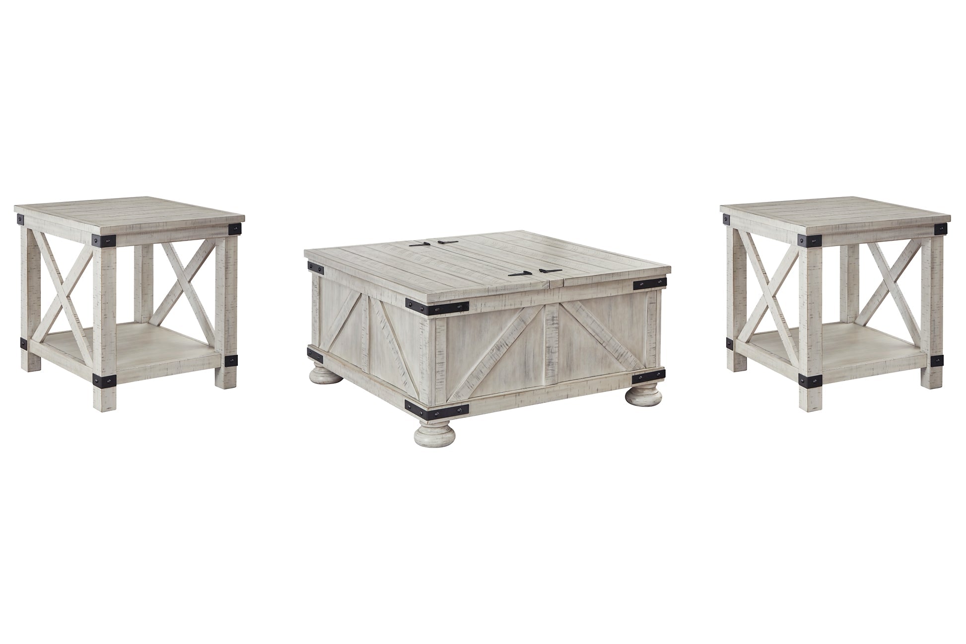 Carynhurst Coffee Table with 2 End Tables Furniture Mart -  online today or in-store at our location in Duluth, Ga. Furniture Mart Georgia. View our lowest price today. Shop Now. 