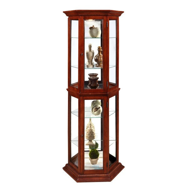 Cherry Trapizode Mirrored Curio Furniture Mart -  online today or in-store at our location in Duluth, Ga. Furniture Mart Georgia. View our lowest price today. Shop Now. 