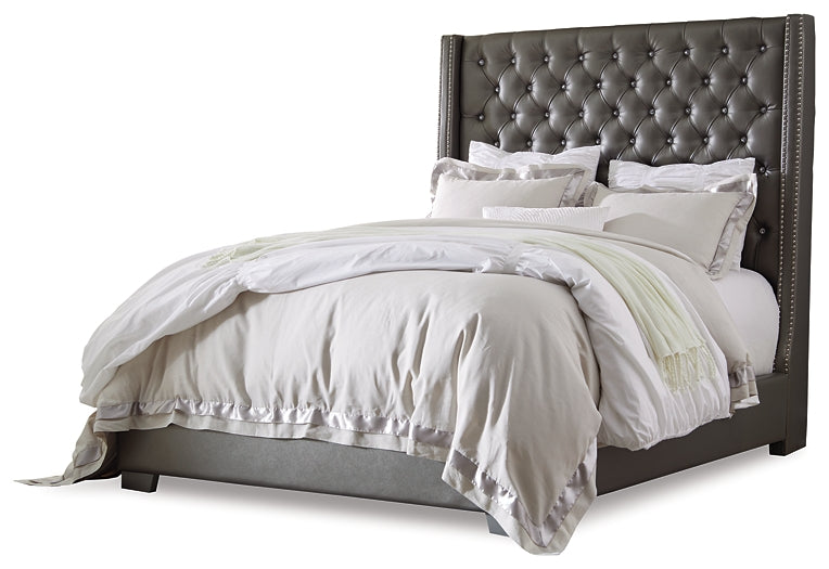 Coralayne California King Upholstered Bed with Mirrored Dresser Furniture Mart -  online today or in-store at our location in Duluth, Ga. Furniture Mart Georgia. View our lowest price today. Shop Now. 