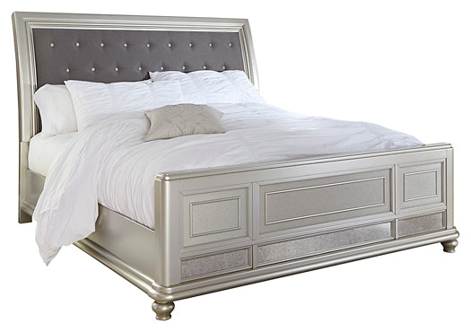 Coralayne King Upholstered Sleigh Bed with Mirrored Dresser Furniture Mart -  online today or in-store at our location in Duluth, Ga. Furniture Mart Georgia. View our lowest price today. Shop Now. 