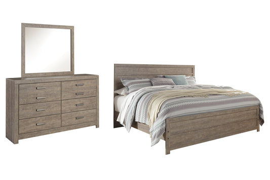 Culverbach King Panel Bed with Mirrored Dresser Furniture Mart -  online today or in-store at our location in Duluth, Ga. Furniture Mart Georgia. View our lowest price today. Shop Now. 