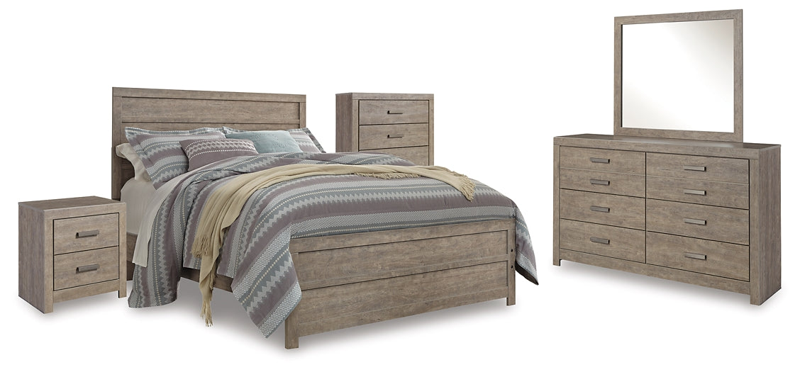 Culverbach Queen Panel Bed with Mirrored Dresser, Chest and Nightstand Furniture Mart -  online today or in-store at our location in Duluth, Ga. Furniture Mart Georgia. View our lowest price today. Shop Now. 