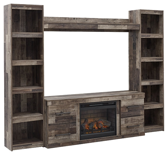 Derekson 4-Piece Entertainment Center with Electric Fireplace Furniture Mart -  online today or in-store at our location in Duluth, Ga. Furniture Mart Georgia. View our lowest price today. Shop Now. 