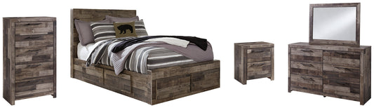 Derekson Full Panel Bed with 6 Storage Drawers with Mirrored Dresser, Chest and Nightstand Furniture Mart -  online today or in-store at our location in Duluth, Ga. Furniture Mart Georgia. View our lowest price today. Shop Now. 