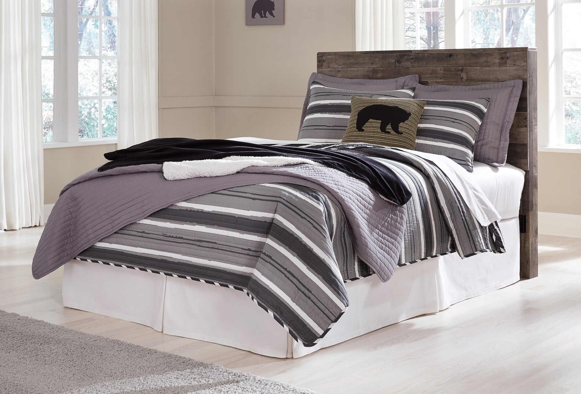 Derekson Full Panel Headboard with Mirrored Dresser, Chest and Nightstand Furniture Mart -  online today or in-store at our location in Duluth, Ga. Furniture Mart Georgia. View our lowest price today. Shop Now. 