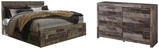 Derekson King Panel Bed with 2 Storage Drawers with Dresser Furniture Mart -  online today or in-store at our location in Duluth, Ga. Furniture Mart Georgia. View our lowest price today. Shop Now. 