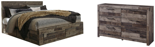 Derekson King Panel Bed with 4 Storage Drawers with Dresser Furniture Mart -  online today or in-store at our location in Duluth, Ga. Furniture Mart Georgia. View our lowest price today. Shop Now. 