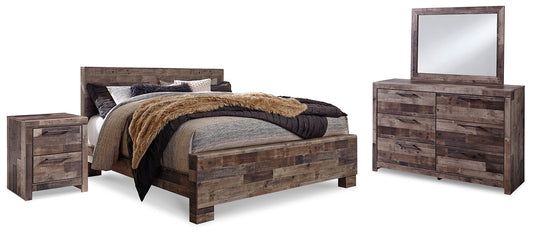 Derekson King Panel Bed with Mirrored Dresser and Nightstand Furniture Mart -  online today or in-store at our location in Duluth, Ga. Furniture Mart Georgia. View our lowest price today. Shop Now. 