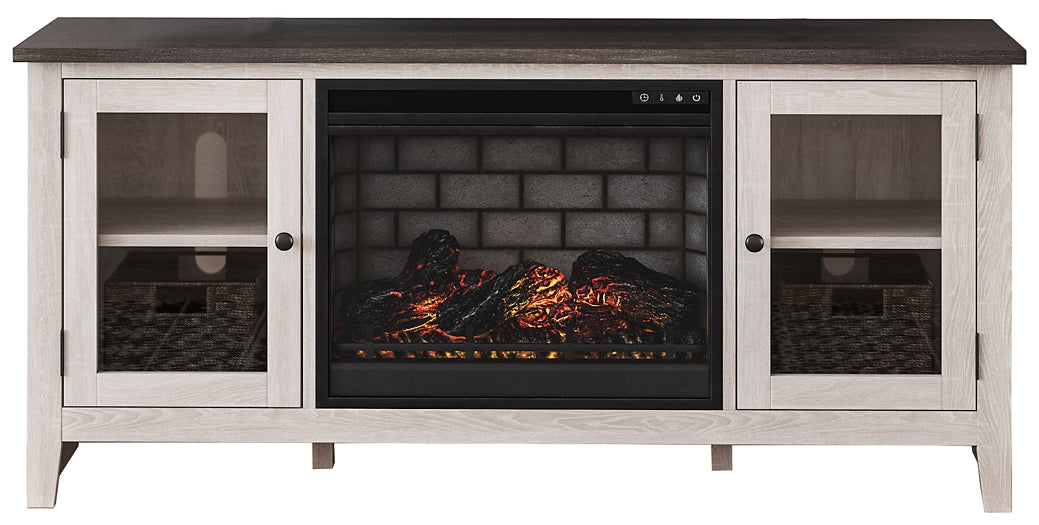 Dorrinson 60" TV Stand with Electric Fireplace Furniture Mart -  online today or in-store at our location in Duluth, Ga. Furniture Mart Georgia. View our lowest price today. Shop Now. 