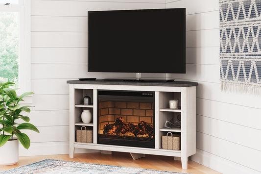 Dorrinson Corner TV Stand with Electric Fireplace Furniture Mart -  online today or in-store at our location in Duluth, Ga. Furniture Mart Georgia. View our lowest price today. Shop Now. 