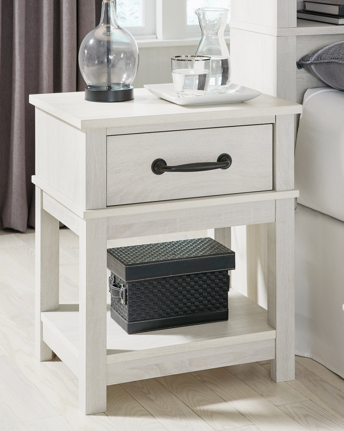 Dorrinson One Drawer Night Stand Furniture Mart -  online today or in-store at our location in Duluth, Ga. Furniture Mart Georgia. View our lowest price today. Shop Now. 