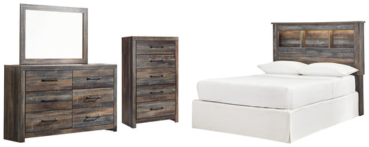 Drystan Full Bookcase Headboard with Mirrored Dresser and Chest Furniture Mart -  online today or in-store at our location in Duluth, Ga. Furniture Mart Georgia. View our lowest price today. Shop Now. 