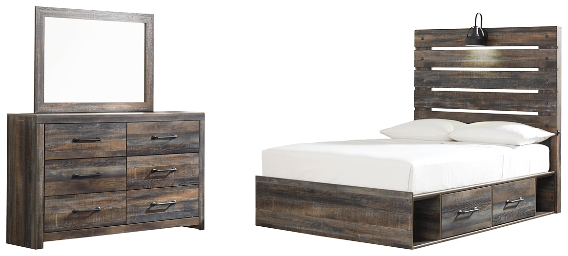 Drystan Full Panel Bed with 4 Storage Drawers with Mirrored Dresser Furniture Mart -  online today or in-store at our location in Duluth, Ga. Furniture Mart Georgia. View our lowest price today. Shop Now. 
