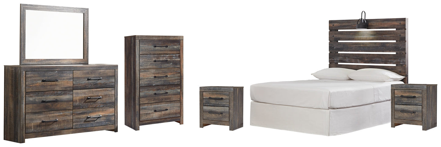 Drystan Full Panel Headboard with Mirrored Dresser, Chest and 2 Nightstands Furniture Mart -  online today or in-store at our location in Duluth, Ga. Furniture Mart Georgia. View our lowest price today. Shop Now. 