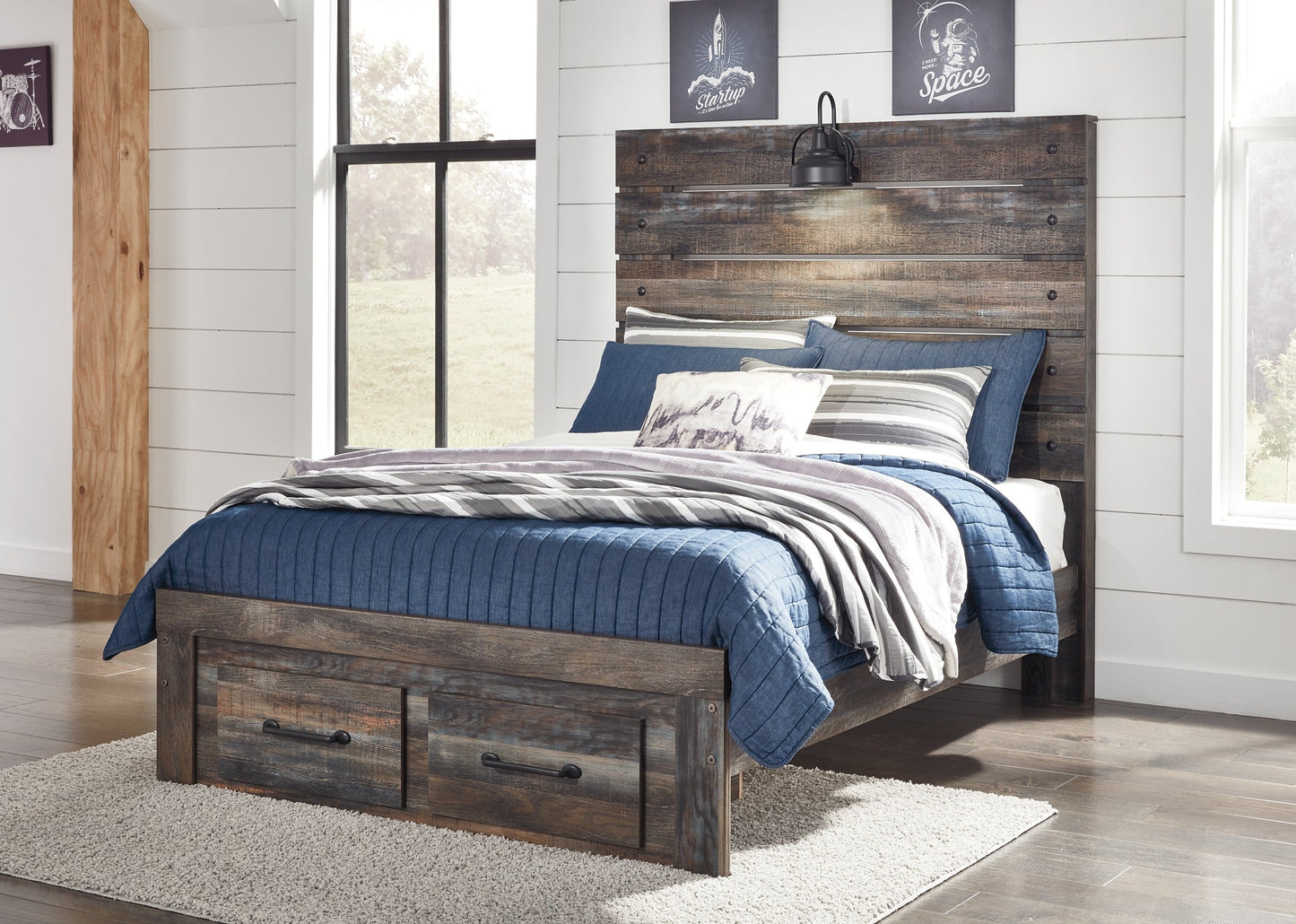 Drystan Full Panel Headboard with Mirrored Dresser Furniture Mart -  online today or in-store at our location in Duluth, Ga. Furniture Mart Georgia. View our lowest price today. Shop Now. 