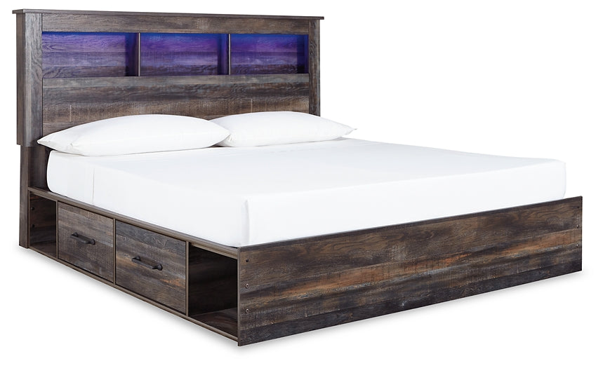 Drystan King Bookcase Bed with 2 Storage Drawers with Mirrored Dresser, Chest and Nightstand Furniture Mart -  online today or in-store at our location in Duluth, Ga. Furniture Mart Georgia. View our lowest price today. Shop Now. 