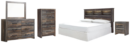 Drystan King/California King Bookcase Headboard with Mirrored Dresser, Chest and Nightstand Furniture Mart -  online today or in-store at our location in Duluth, Ga. Furniture Mart Georgia. View our lowest price today. Shop Now. 