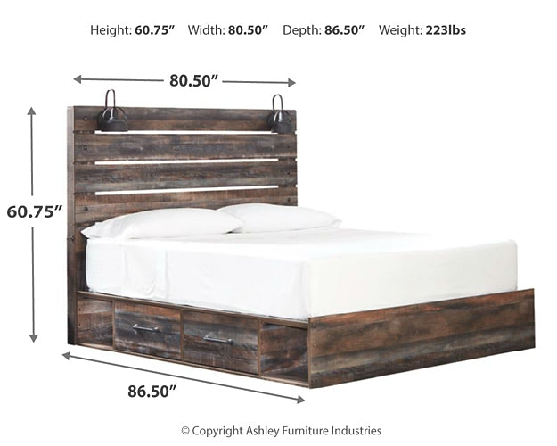 Drystan King Panel Bed with 4 Storage Drawers with Mirrored Dresser Furniture Mart -  online today or in-store at our location in Duluth, Ga. Furniture Mart Georgia. View our lowest price today. Shop Now. 