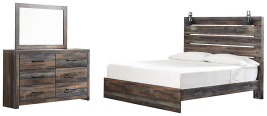 Drystan King Panel Bed with Mirrored Dresser Furniture Mart -  online today or in-store at our location in Duluth, Ga. Furniture Mart Georgia. View our lowest price today. Shop Now. 