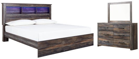 Drystan King Panel Bookcase Bed with Mirrored Dresser Furniture Mart -  online today or in-store at our location in Duluth, Ga. Furniture Mart Georgia. View our lowest price today. Shop Now. 