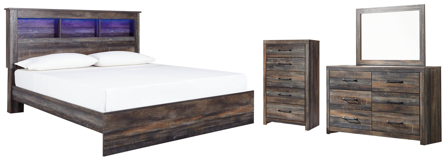 Drystan King Panel Bookcase Bed with Mirrored Dresser and Chest Furniture Mart -  online today or in-store at our location in Duluth, Ga. Furniture Mart Georgia. View our lowest price today. Shop Now. 