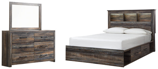 Drystan Queen Bookcase Bed with 2 Storage Drawers with Mirrored Dresser Furniture Mart -  online today or in-store at our location in Duluth, Ga. Furniture Mart Georgia. View our lowest price today. Shop Now. 