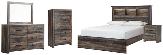 Drystan Queen Bookcase Bed with Mirrored Dresser, Chest and Nightstand Furniture Mart -  online today or in-store at our location in Duluth, Ga. Furniture Mart Georgia. View our lowest price today. Shop Now. 