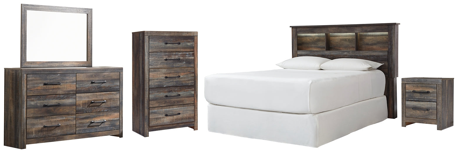 Drystan Queen/Full Bookcase Headboard with Mirrored Dresser, Chest and Nightstand Furniture Mart -  online today or in-store at our location in Duluth, Ga. Furniture Mart Georgia. View our lowest price today. Shop Now. 