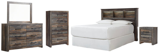 Drystan Queen/Full Bookcase Headboard with Mirrored Dresser, Chest and Nightstand Furniture Mart -  online today or in-store at our location in Duluth, Ga. Furniture Mart Georgia. View our lowest price today. Shop Now. 
