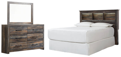 Drystan Queen/Full Bookcase Headboard with Mirrored Dresser Furniture Mart -  online today or in-store at our location in Duluth, Ga. Furniture Mart Georgia. View our lowest price today. Shop Now. 