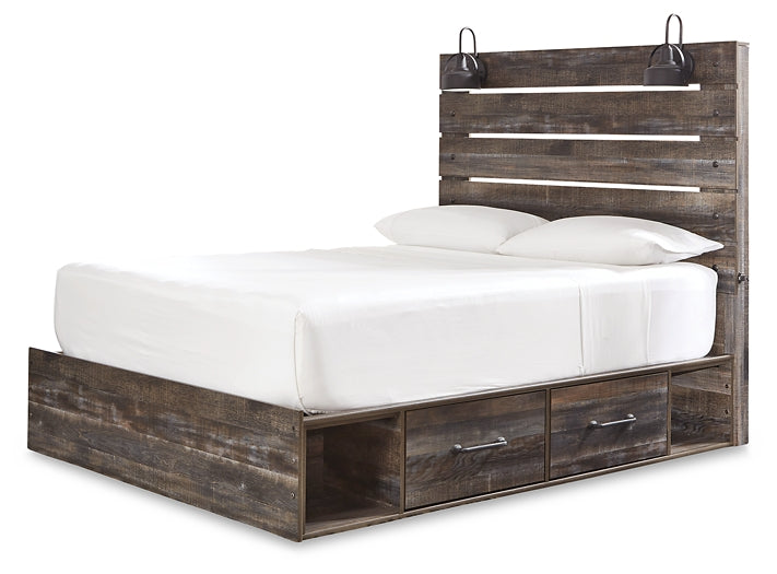 Drystan Queen Panel Bed with 2 Storage Drawers with Mirrored Dresser, Chest and Nightstand Furniture Mart -  online today or in-store at our location in Duluth, Ga. Furniture Mart Georgia. View our lowest price today. Shop Now. 