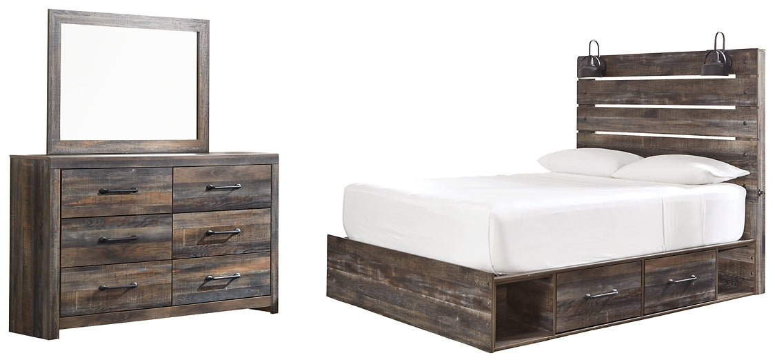 Drystan Queen Panel Bed with 2 Storage Drawers with Mirrored Dresser Furniture Mart -  online today or in-store at our location in Duluth, Ga. Furniture Mart Georgia. View our lowest price today. Shop Now. 
