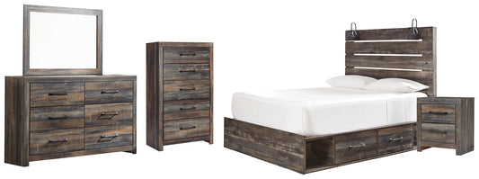 Drystan Queen Panel Bed with 4 Storage Drawers with Mirrored Dresser, Chest and Nightstand Furniture Mart -  online today or in-store at our location in Duluth, Ga. Furniture Mart Georgia. View our lowest price today. Shop Now. 